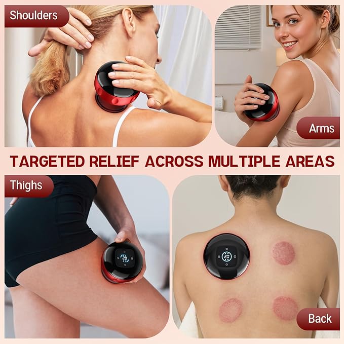 2 Pack Smart Cupping Therapy Massager, 7 in 1 Red Light Cupping Therapy Set with 2 Modes for Targeted Pain Relief, Muscle Soreness,Tighter Skin,Cupping Kit with 12 Levels Suction and Heat
