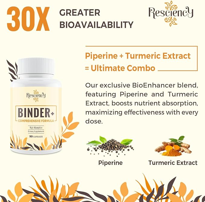 Detox Binder Supplement – Activated Charcoal, Zeolite, Bentonite Clay, Milk Thistle, Proprietary Blends - Liver & Gut, Max Absorption, 270 Vegan Capsules