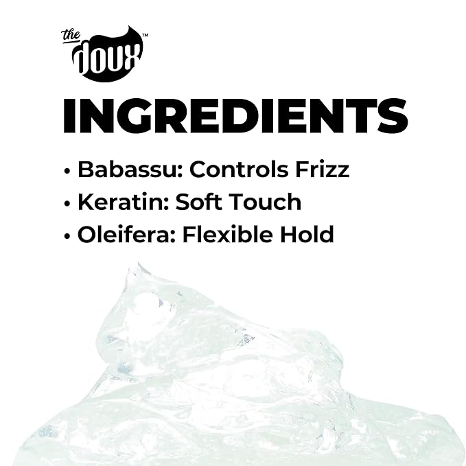 The Doux BIG POPPA Curl Defining Gel for Curly Hair – Frizz Control Styling Gel with Babassu Oil for Long-Lasting Shine & Soft Hold – Non-Crunch Hair Gel for Women, Coils, Waves & Curls