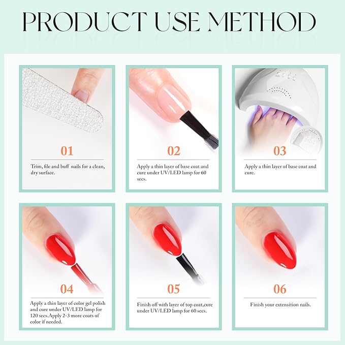 Double Rhythm 15ML Gel Polish Pure Sheer Same Color Same Bottle Soak Off Gel Polish Nail Art Manicure Salon DIY at Home for Women (Milky Orange-A1394)