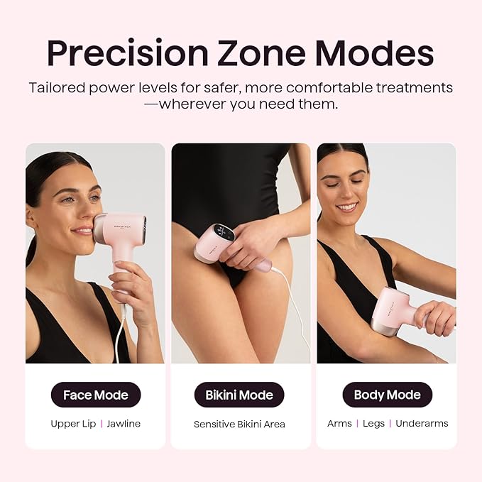 Wavytalk IPL Hair Removal Device, Bare It for Face Body Bikini – Long-Lasting Result & Painless,Full Body in 12 Mins with 24J Dual-Pulse & Ice Cooling, At-Home Use for Women and Men, Corded