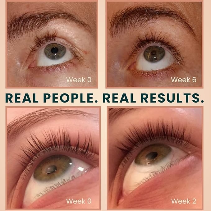 Live Fraiche Organic Castor Oil Lash Serum for Hair Growth, 100% Pure Eyebrow Eyelash Growth Serum, Cold Pressed Hexane Free (2oz Glass Bottle + FILLED Mascara Tube)