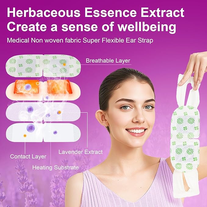 30 Packs Steam Eye Mask, Lavender Steam Eye Masks Disposable, Self-Heating Relief Heated Eye Mask for Fatigue, Perfect for Home, Sleep, Spa & Travel