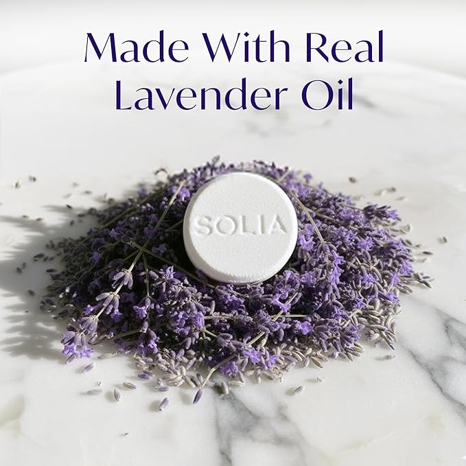 Solia Lavender Shower Steamers Aromatherapy 15-Pack - Patent-Pending Calm Shower Steamers Lavender Bombs, Relaxing Steam Tablets, Selfcare Gifts for Women, Relaxing Bath Gifts