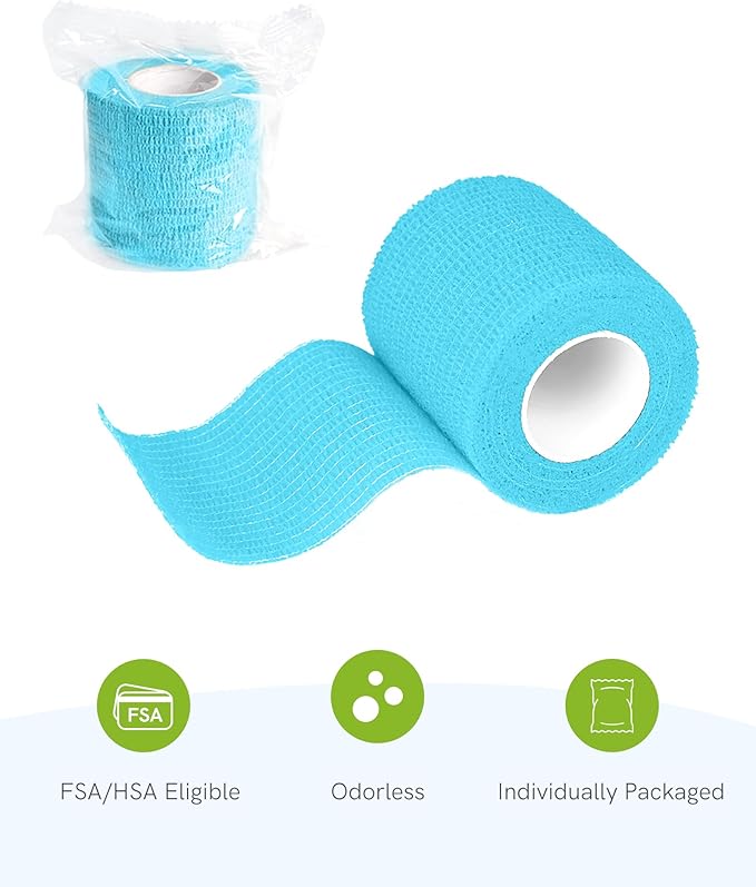 FriCARE Self Adhesive Bandage Wrap, Medical Tape in First Aid Kit, Cohesive Bandages for Wounds Sport Vet, 2 inches X 5 Yards 6 Rolls, Kismet Dream