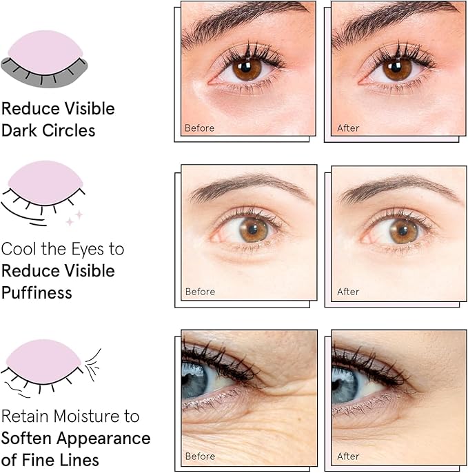 grace & stella Under Eye Mask - Reduce Dark Circles, Puffy Eyes, Undereye Bags, Wrinkles - Gel Under Eye Patches, Valentines Day Gifts Bulk - Vegan Cruelty-Free Self Care (72 Pairs, GoldPinkBlue)