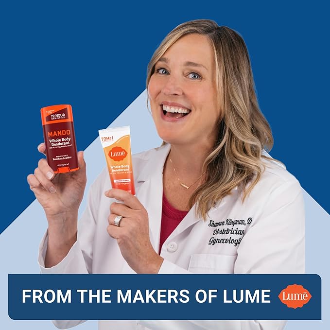 Mando Whole Body Deodorant For Men - Invisible Cream - 72 Hour Odor Control - Aluminum Free, Baking Soda Free, Skin Safe - 3 ounce (Pack of 2) - Unscented