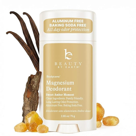 Natural Deodorant for Women - Aluminum & Baking Soda Free, USA Made for Long-Lasting Odor Protection, Made with 55% Organic Ingredients, Kid & Sensitive Skin Safe Magnesium Deodorant