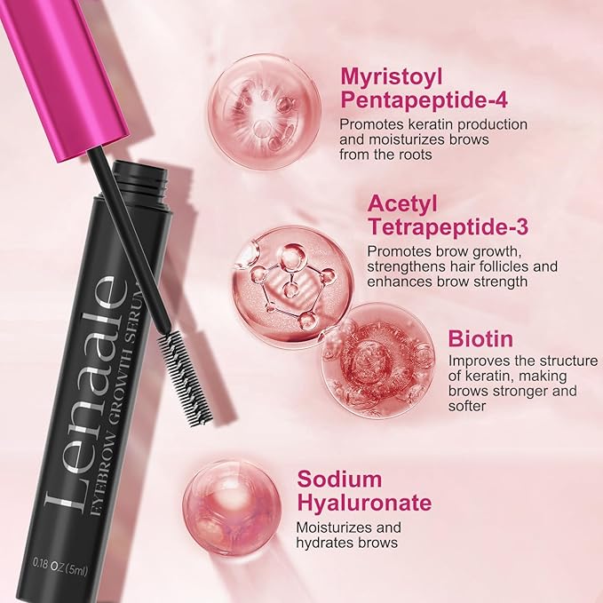 Eyebrow Growth Serum Advanced Eyebrow Serum for Women Eye Brow Serum for Growth Thicker, Fuller, Naturally Beautiful Brows - 5mL