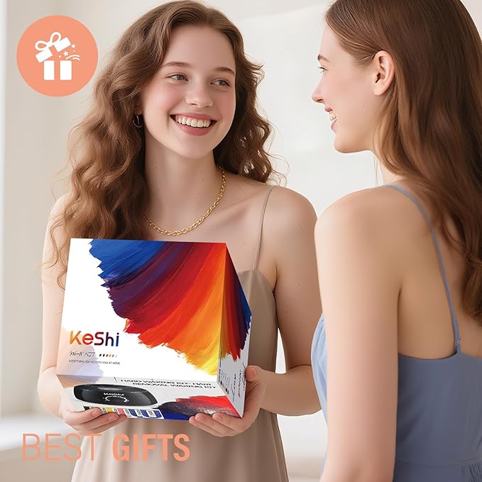 KeShi Waxing Kit, Painless Hair Removal Wax Warmer with 6 Bags Hard WaxBeans for Full Body, Legs, Face, Eyebrows & Bikini— Ideal for Both Women & Men(Orange)