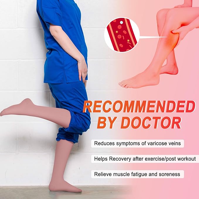 Iseasoo 4 Pairs Compression Socks for Women Circulation-Best Support for Nurses,Running,Athletic,Travel