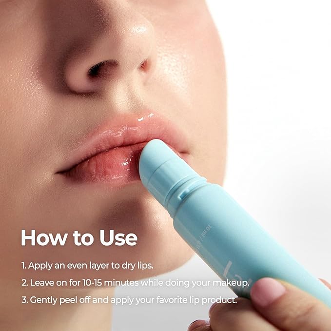 Laka Soothing Prep Lip Mask, 10ml/0.33 fl.oz, Cooling Peel-Off Lip Mask, Jelly tip for Hygienic & Easy Application, Daily Lip Care, K-Beauty