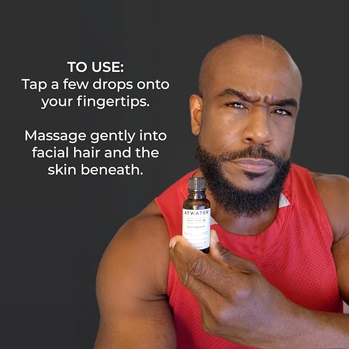 ATWATER Smooth Target 5-in-1 Beard Oil, Men's Beard Conditioner with Argan Oil and Lavender, Hydrates and Softens Facial Hair - 2 oz