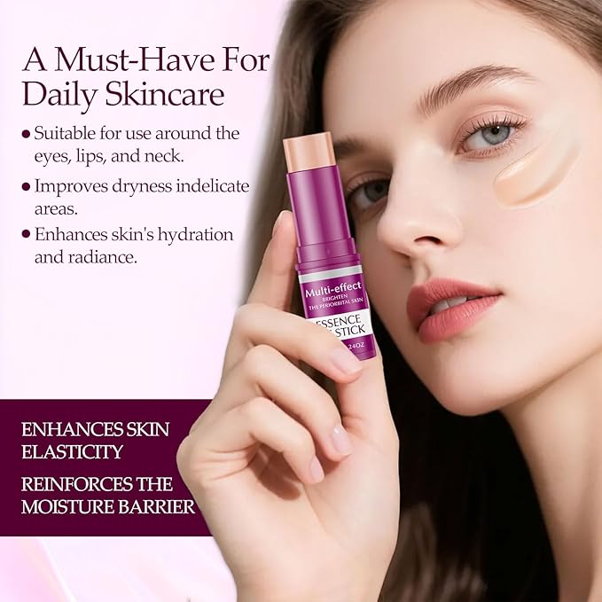 Multi Balm Stick, Moisturizer Stick for Eyes, Face, Neck, Collagen Moisturizer, Wrinkle Core Sticks, Firming Hydrating, Shea Butter & Vitamin E for Makeup Base and Skin Care 0.24 Fl Oz