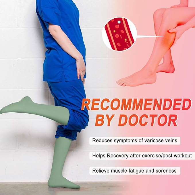 Iseasoo 4 Pairs Compression Socks for Women Circulation-Best Support for Nurses,Running,Athletic,Travel