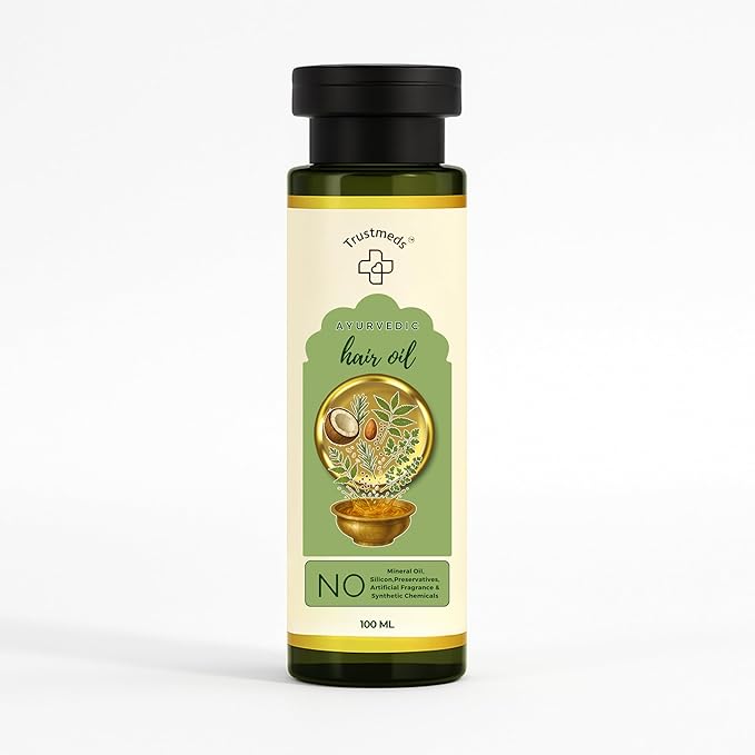 10-Herb Ayurvedic Hair Oil – Herbal Oil Blend for Healthy Hair Growth, Scalp Nourishment & Hair Strengthening, Lightweight Daily Use Oil for All Hair Types, 100ml