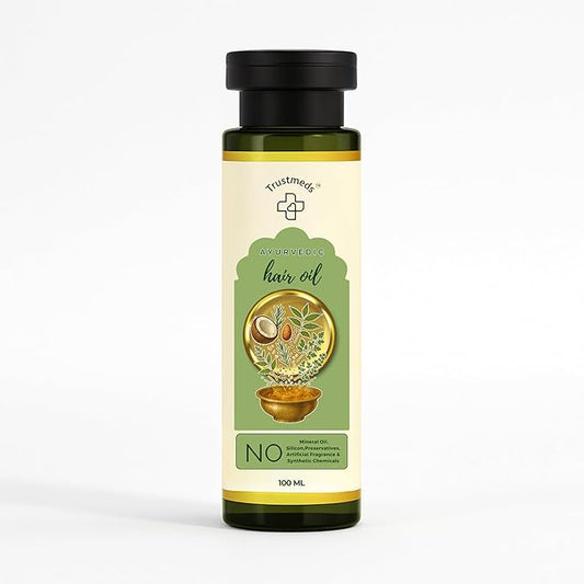 10-Herb Ayurvedic Hair Oil – Herbal Oil Blend for Healthy Hair Growth, Scalp Nourishment & Hair Strengthening, Lightweight Daily Use Oil for All Hair Types, 100ml