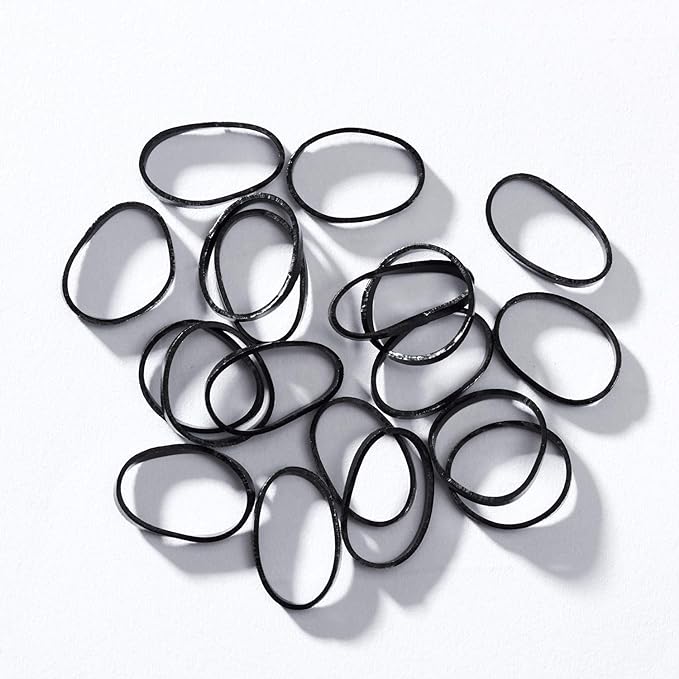 Youxuan 1000-Pack Elastic Hair Ties Non-slip Rubber Hair Bands for Girls, Black