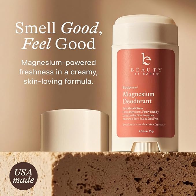 Aluminum Free Deodorant for Men & Women - USA Made with Natural & Organic Ingredients, Fresh Long-Lasting Odor Protection, Baking Soda Free, Non-Irritating Magnesium Deodorant, Sensitive Skin Safe