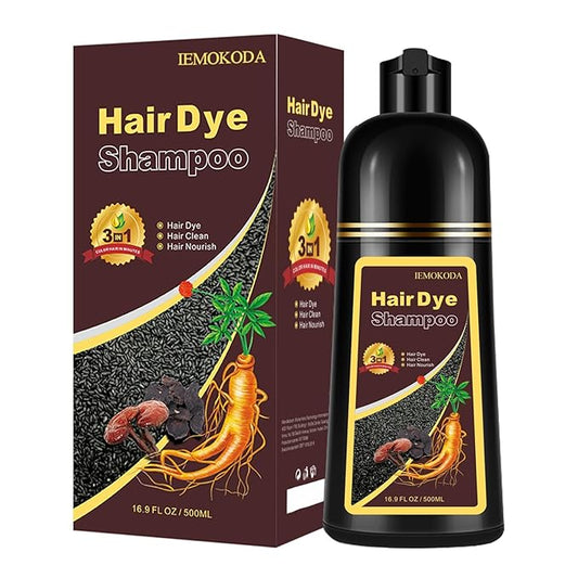Cherry Brown Hair Dye Shampoo 3 in 1, Long-lasting & Natural Hair Color Shampoo, Herbal Ingredients Natural Shampoo Hair Dye Effect in Minutes, Gifts for Men Women 500ml