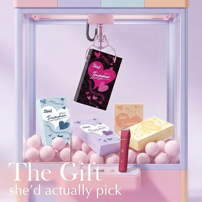 Electric Bikini Trimmer for Women - Waterproof Pubic Hair Trimmer & Facial Shaver, Rechargeable Cordless Electric Razor with Ceramic Blades, IPX7 Shower-Safe for Sensitive Skin, Gift for Her