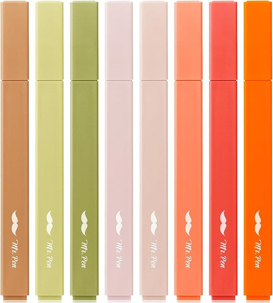 Mr. Pen- Aesthetic Highlighters, 8 Pack, Chisel Tip, Autumn Earth, Cute Highlighters Assorted Colors, Back to School Supplies