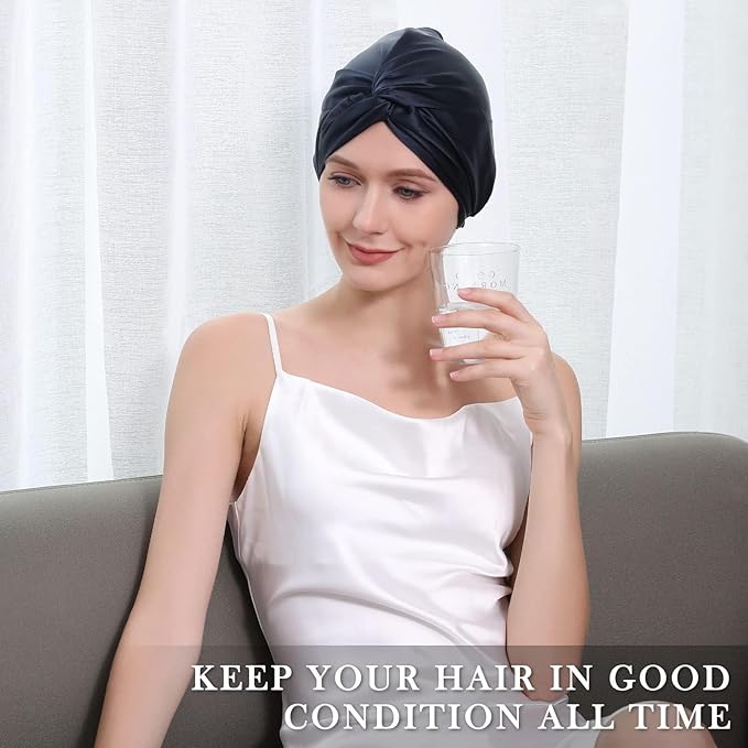 DAISYSILK 100 Pure Mulberry Silk Hair Bonnet for Sleeping Silk Hair Wrap for Women