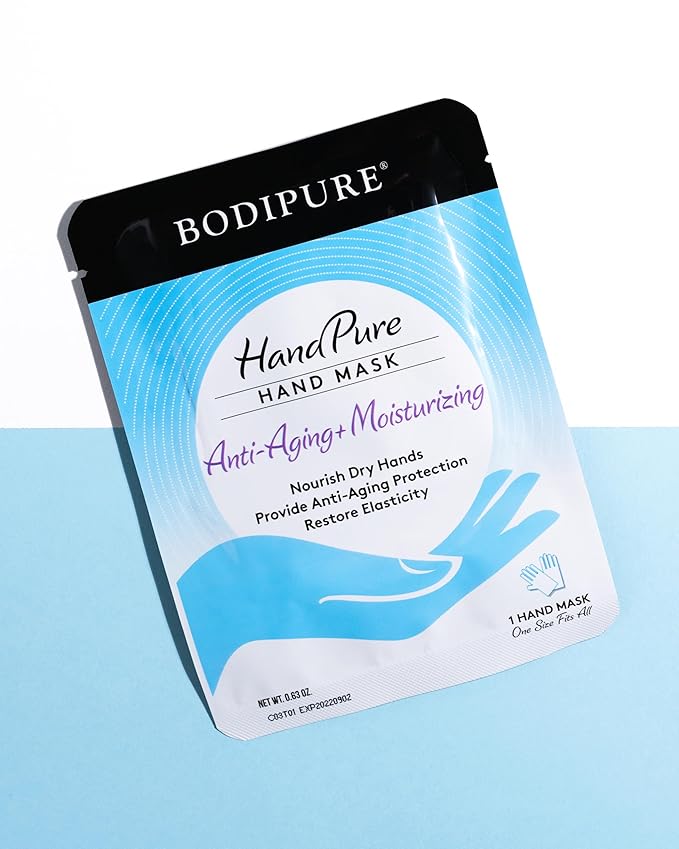 Bodipure HandPure Moisturizing Hand Gloves Manicure Kit Soft Hand Mask & Manicure Gloves - Moisturizing Hand and Nail Treatment And Strengthener (100 Packs)