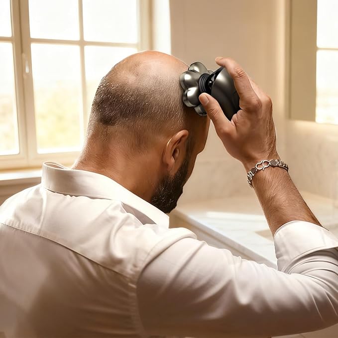 Head Shavers for Bald Men - 7D Arc Electric Razor with Magnetic Detachable Head, Waterproof Wet Dry 5-in-1 Electric Shaving & Grooming Kit, LED Display Head & Body Hair Shaver, Dark Green