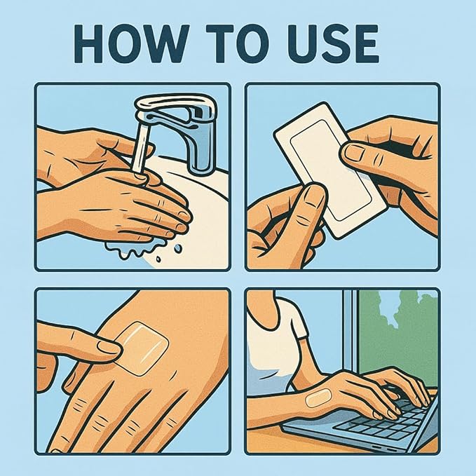 Cracked Skin Repair Sheets for Dry Heels, Fingers & Hands – Soft Barrier Stickers for Moisture Lock & Skin Recovery – Waterproof, Hypoallergenic, Invisible – 10 Sheets