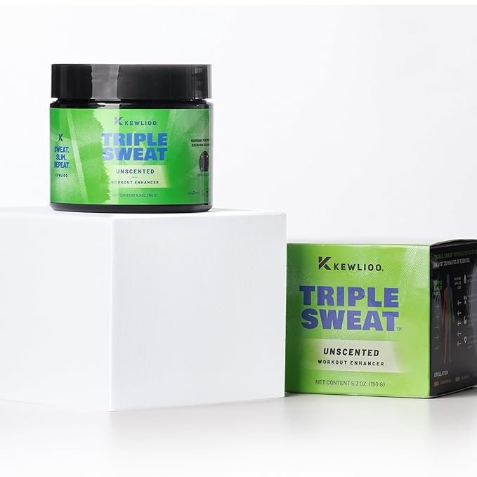 Kewlioo Triple Sweat Enhancing Cream for Workouts – Hot Sweat Cream for Arms, Belly, & Waist | Boosts Circulation & Maximizes Sweat | Pre-Workout Slimming Gel for Men & Women