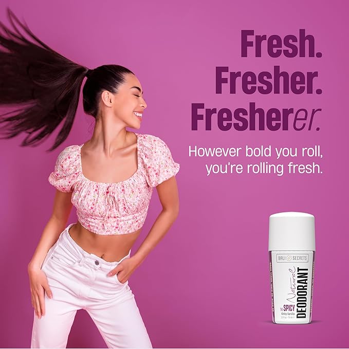 Bali Secrets Natural Deodorant for Women & Men. Nonsense Free. Clean Formula for Sensitive Skin. Strong & Reliable Odor Protection. No Synthetic Aluminum. Organic & Vegan [THE SPICY]