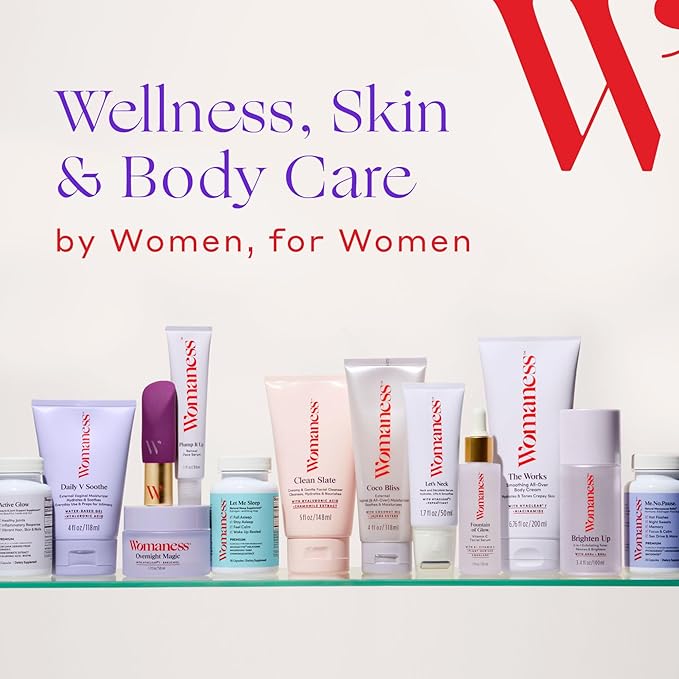 Womaness Fountain of Glow - Vitamin C Face Serum, Brightening Glow Serum with 8% Vitamin C & Plant-Derived Squalane Oil, Antioxidant Serum for Even Skin Tone, Menopause & Perimenopause Care - 30ml