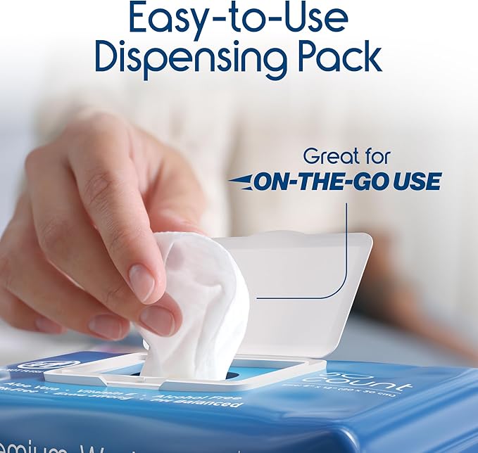 Inspire Adult Wet Wipes, Wash Cloths | Adult Wipes for Incontinence & Cleansing for Elderly, 8"x12" (50 Count (Pack of 1))