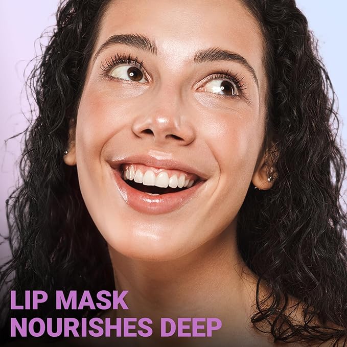 iMethod Lip Mask Overnight - Lip Sleeping Mask for Dry Lips, 8-Hour Hydrating Lip Balm with Hyaluronic Acid, Intense Moisturizing Lip Treatment to Nourish & Repair - Grape
