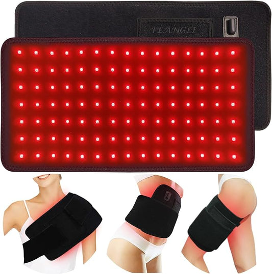 Red Light Therapy Infrared Light Therapy Pad Wearable Wrap Heating Pad for Body Pain Relief Back Waist Shoulder Knee Feet Faster Body Energy Recovery with Timer