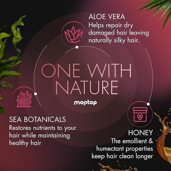 MopTop Salon Anti Frizz Hair Gel – Salon Quality Curl Defining Gel to Enhance Wavy, Curly and Kinky-Coily Hair, Medium Hold, For Frizz Control, with Aloe, Sea Botanicals & Honey (Citrus Medley, 8oz)