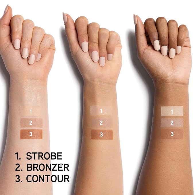 Physicians Formula Bronze Booster Highlight & Contour Palette with Brush, Blendable & Buildable Finish - Matte Sculpting