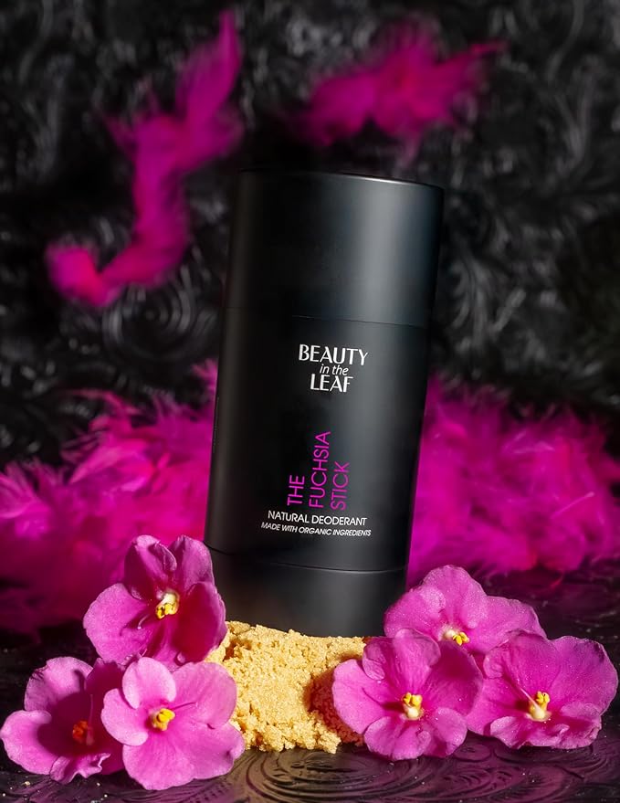 The Fuchsia Stick Natural Deodorant | Made in USA with Organic Ingredients | Aluminum-Free | 100% Vegan | Cheerful Sweet Blossom Scent | Detoxifying Charcoal Probiotic Odor Control Formula | 20% MORE