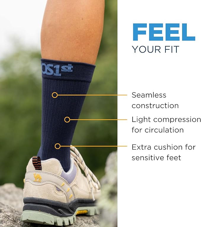 OrthoSleeve WC4 Diabetic & Neuropathy Compression Socks, Non-Binding for Men & Women, Improve Circulation & Edema