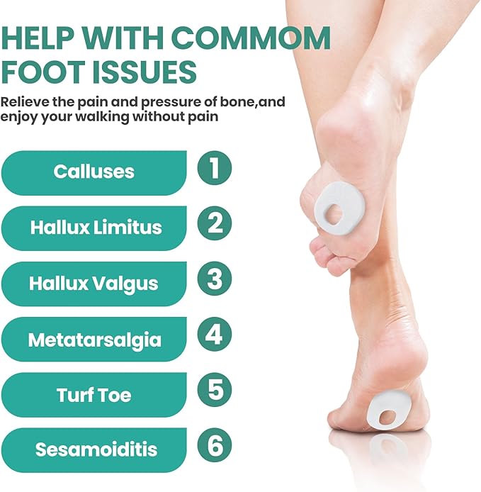 Welnove 84pcs Callus Pad with Water-Resistant Self-Stick Adhesive, Protects Foot, Heel and Toes from Rubbing and Friction,Oval Shape Design,Reduce Pressure and Friction from Shoes Rubbing-White