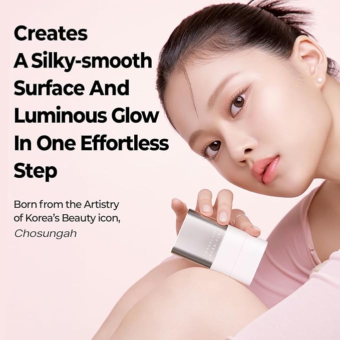 CHOSUNGAH BEAUTY Mega Fit Stick Foundation with Built-in Brush-Full Coverage Creamy Formula for Porcelain Skin Finish, Hydrating&Long Lasting, Master Porcelain, Shade 19-21,0.56 oz (00C Fair)