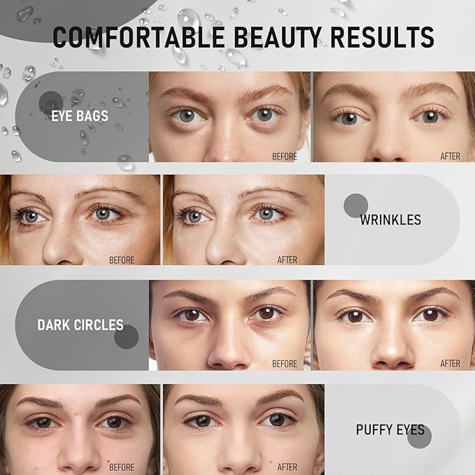 LAVONE Eye Mask - 30 Pairs Bamboo Charcoal Under Eye Patches Skin Care Products - Eye Masks Skincare for Dark Circles and Puffiness, Reduce Wrinkles, Eye Bags and Fine Lines, for Women and Man