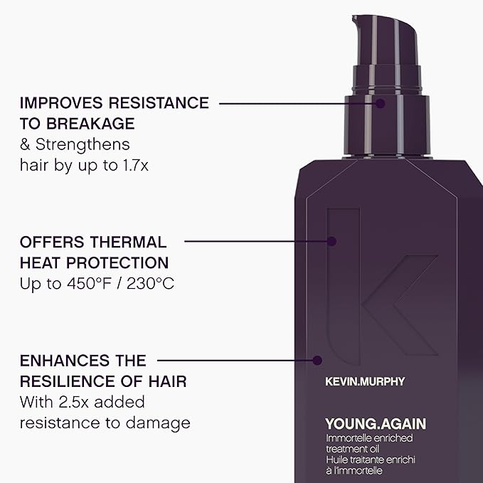 KEVIN.MURPHY YOUNG.AGAIN - Hair Oil for Strength & Shine - For All Hair Types - For Hair Repair - Deep Conditioning Oil - With Heat Protection - Paraben Free Hair Care