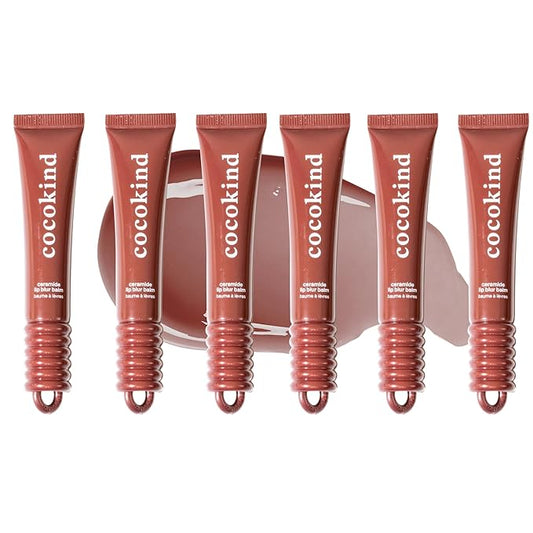 Cocokind Ceramide Lip Blur Balm, Be You - Rich Brown Hydrating Lip Balm with Ceramides & Peptides, Made for Sensitive Skin & Lips, Unflavored & Fragrance-Free - 6 pack