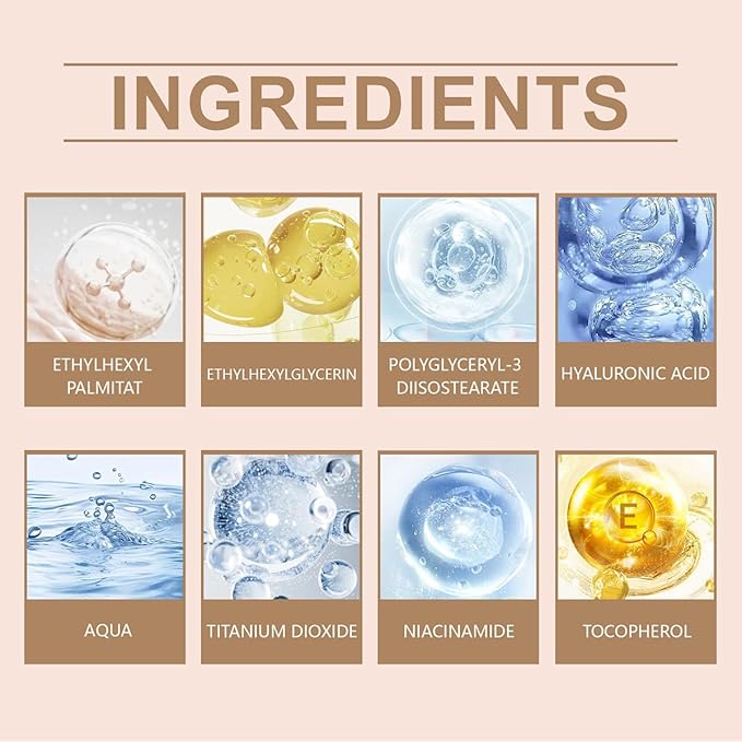 Tiejdhr BB Blur Cream Tinted Moisturizer With Spf, Tinted Care Primer, Waterproof Concealer, Spf 30 Sunscreen, 3 Shades, All Skin Types(02# Natural, 30g/1 Oz)