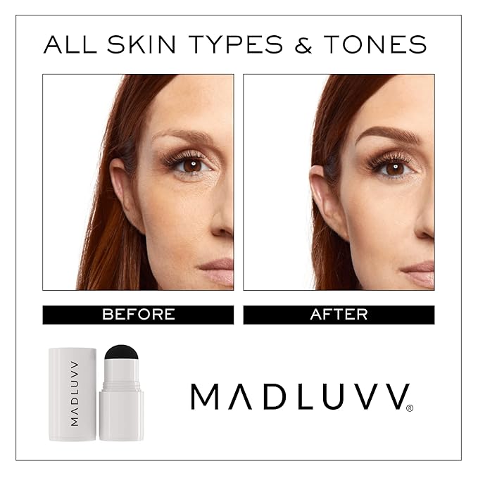 MADLUVV Brow Stamp Refill* - Color Stamp for Brows & Root Touch Up for Women & Men, Instantly Conceal Hair Loss, Grey Hair, Thinning Hair with Stain-Proof/Smudge-Proof Powder Formula (Auburn)
