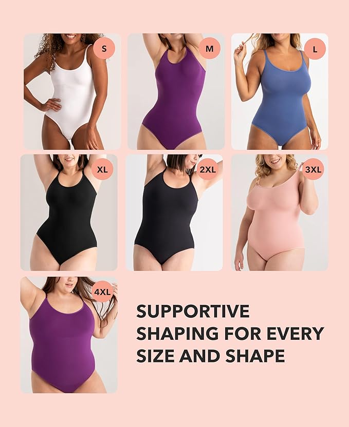 SHAPERMINT Bodysuit Women Shapewear - Tummy Control Body Suit for Women - Seamless Compression Slimming Shaping Bodysuit