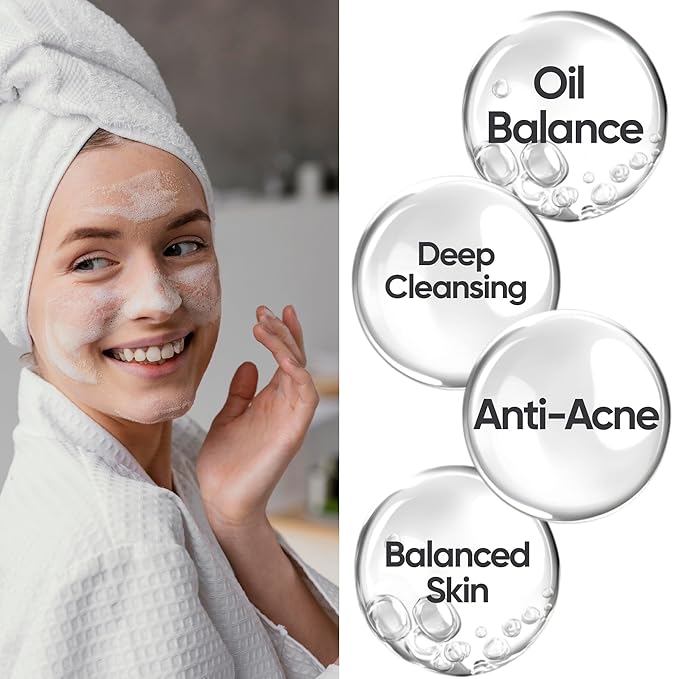 Mineaderm Tea Tree Face Wash for Acne-Prone & Oily Skin – Purifying Facial Cleanser with Aloe Vera, Panthenol & Bisabolol – Gentle Daily Gel Cleanser – 13.53 fl oz