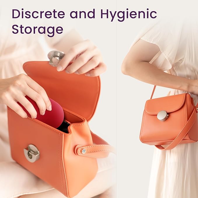 EcoBlossom Menstrual Cup Case and Sterilizer - Reusable Silicone Sterilizing Holder - Cleaner Period for You and Your Disc or Cup - Portable Cleaning Container & Microwave Steamer (Rose)